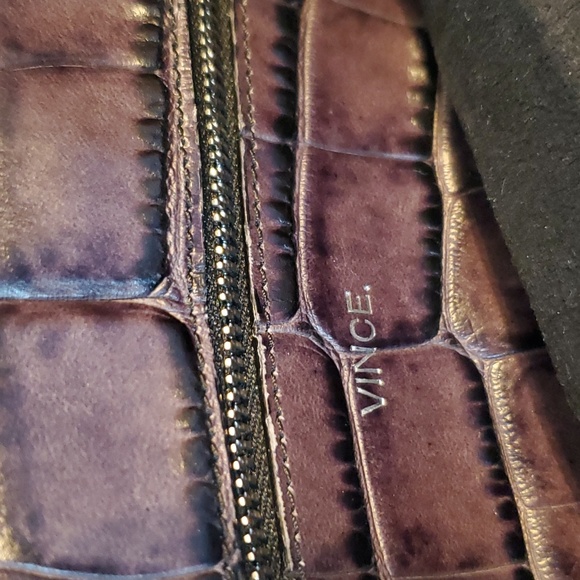 Vince Crocodile Stamped Cow Leather Bag - Picture 9 of 17